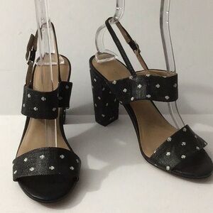 NWT Banana Republic Straw Block Heel Sandal BK 7